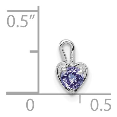 14K White Gold June Birthstone Heart Charm – view 5
