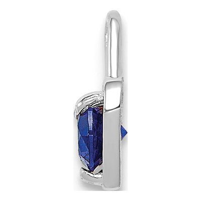 14K White Gold September Birthstone Heart Charm – view 3
