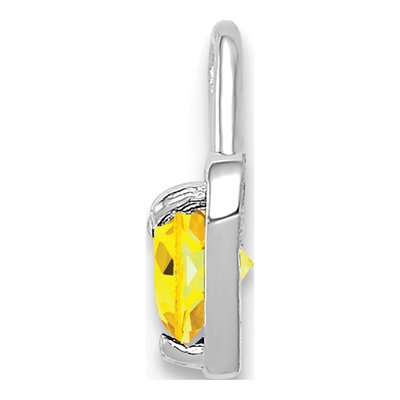 14K White Gold November Birthstone Heart Charm – view 3