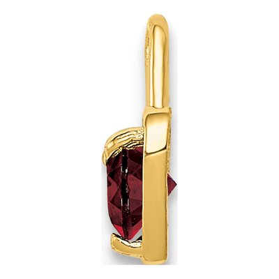 14K Yellow Gold July Birthstone Heart Charm – view 3