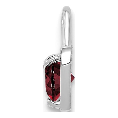 14K White Gold July Birthstone Heart Charm – view 3