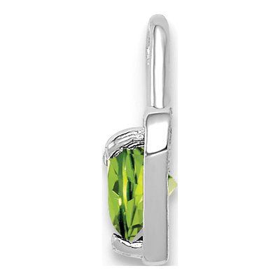 14K White Gold August Birthstone Heart Charm – view 3