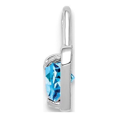 14K White Gold December Birthstone Heart Charm – view 3