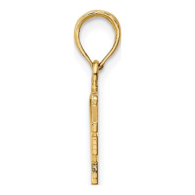 14K Yellow Gold Graduation Cap Pendant – view 3