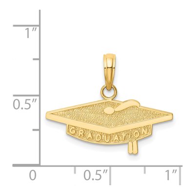 14K Yellow Gold Graduation Cap Pendant – view 4