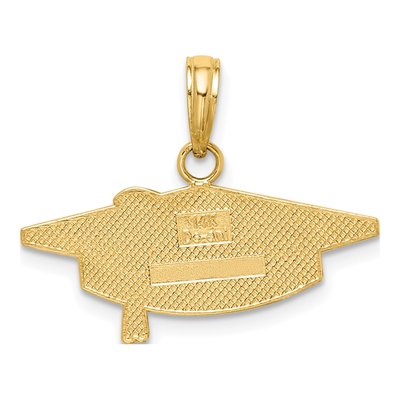 14K Yellow Gold Graduation Cap Pendant – view 5