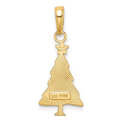 14K Yellow Gold Christmas Tree Pendant – view 4