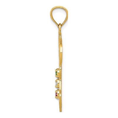 14K Yellow Gold Map Charm – view 3