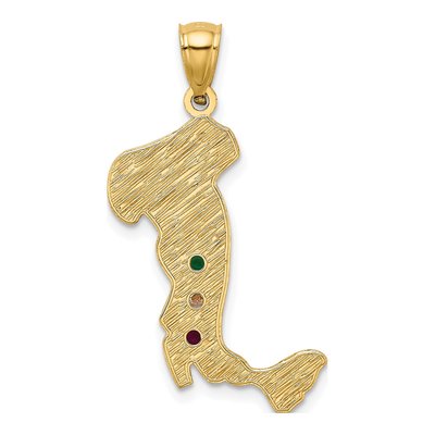 14K Yellow Gold Map Charm – view 4