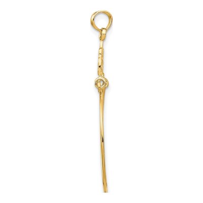 14K Yellow Gold Filigree Holder Pendant – view 3