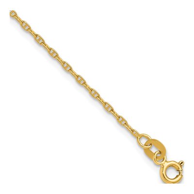 14K Yellow Gold 1.5mm Mariner Anchor Chain Bracelet