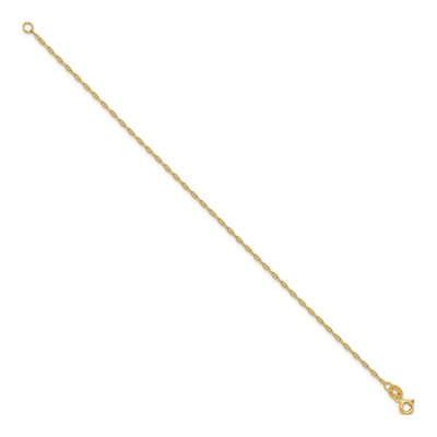 14K Yellow Gold 1.5mm Mariner Anchor Chain Anklet – view 2