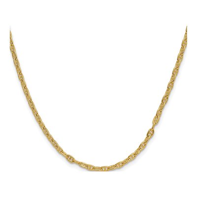 14K Yellow Gold 3mm Mariner Anchor Chain – view 2