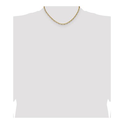 14K Yellow Gold 3.3mm Diamond-Cut Mariner Anchor Chain – view 4