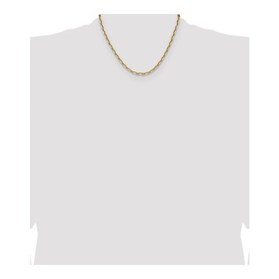14K Yellow Gold 3.3mm Diamond-Cut Mariner Anchor Chain – view 4