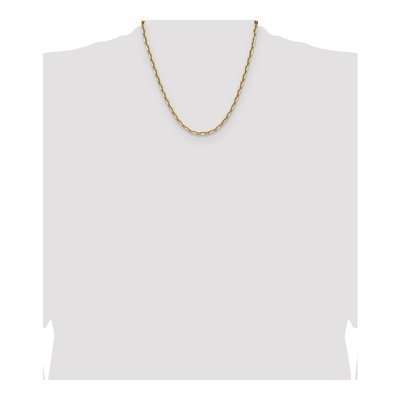 14K Yellow Gold 3.3mm Diamond-Cut Mariner Anchor Chain – view 4