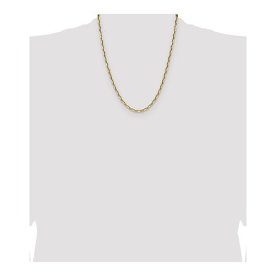 14K Yellow Gold 3.3mm Diamond-Cut Mariner Anchor Chain – view 4