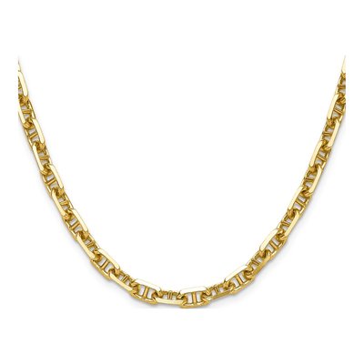14K Yellow Gold 5.6mm Diamond-Cut Anchor Chain – view 2