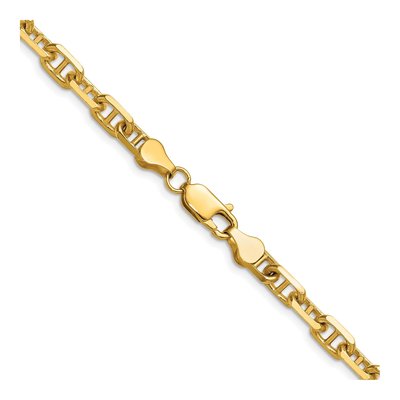 14K Yellow Gold 5.6mm Diamond-Cut Anchor Chain – view 3