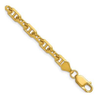14K Yellow Gold 5.6mm Diamond-Cut Anchor Chain