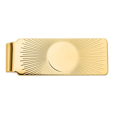 Men's 14K Yellow Gold Sunburst Money Clip