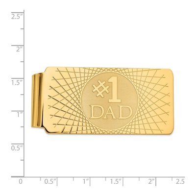 14K Yellow Gold #1 Dad Money Clip for Men – view 4