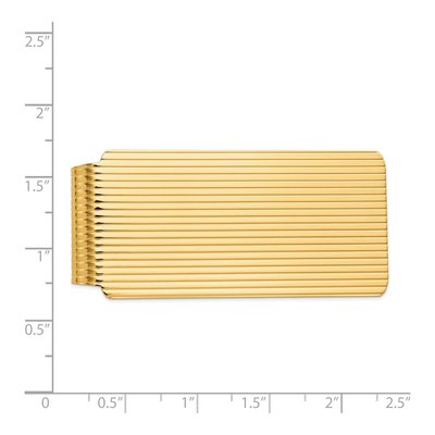 14K Yellow Gold Textured Money Clip, Men's – view 3
