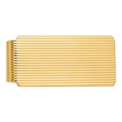 14K Yellow Gold Textured Money Clip, Men's