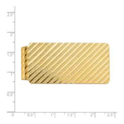 14K Yellow Gold Textured Money Clip for Men – view 4