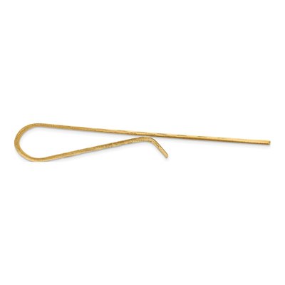 14K Yellow Gold Men's Textured Tie Bar – view 3
