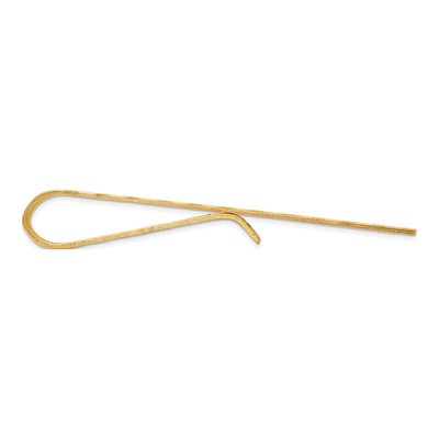 14K Yellow Gold Men's Textured Tie Bar – view 3
