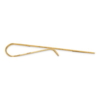 14K Yellow Gold Men's Textured Tie Bar – view 3