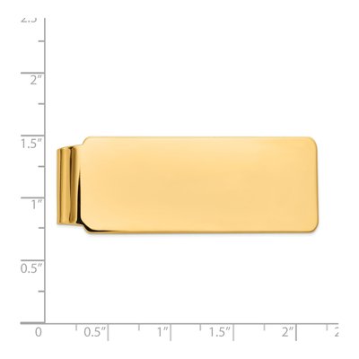 14K Yellow Gold Men's Money Clip, Polished & Engravable – view 4