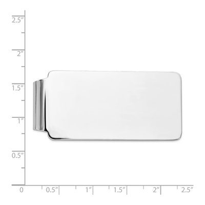 14K White Gold Money Clip for Men, Engravable – view 3
