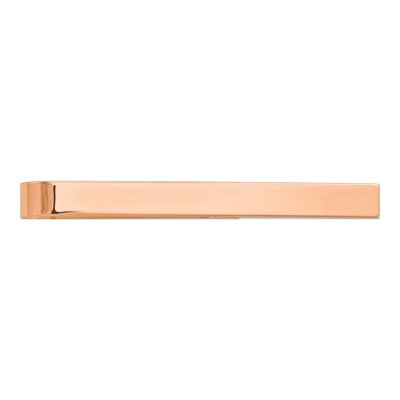14k Rose Gold Men's Polished Tie Bar