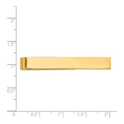 Men's 14K Yellow Gold Polished Tie Bar, Engravable – view 4