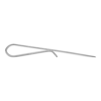 14K White Gold Men's Polished Tie Bar – view 3