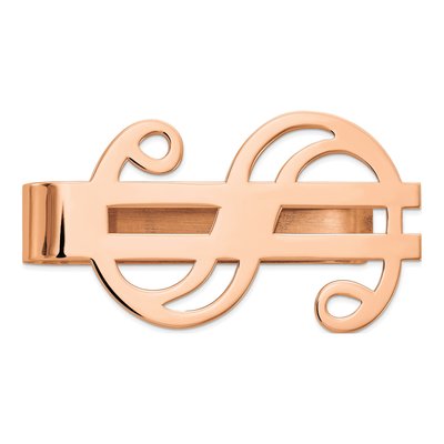 14K Rose Gold Dollar Sign Money Clip