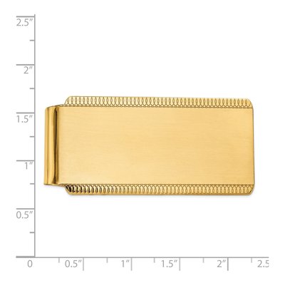14K Yellow Gold Engravable Money Clip, Men's – view 4