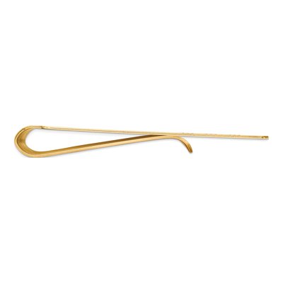 14K Yellow Gold Grooved Money Clip, Men's – view 3