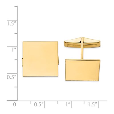 Men's 14K Yellow Gold Square Cuff Links – view 3