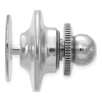 14K White Gold Men's Oval Tie Tac – view 2
