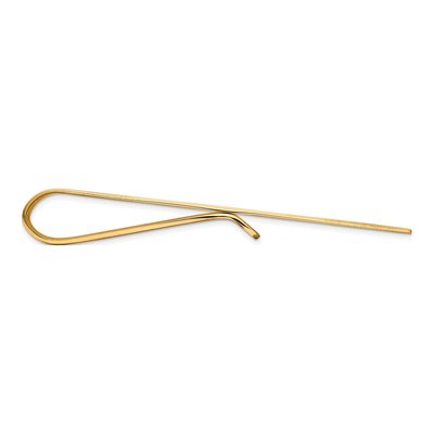 14K Yellow Gold Men's Grooved Engravable Tie Bar – view 3