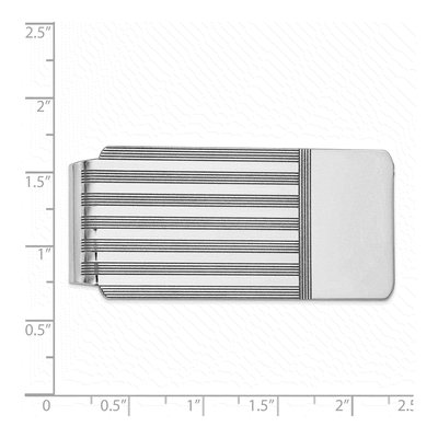 14K White Gold Engravable Men's Money Clip – view 3