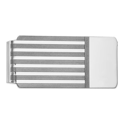 14K White Gold Engravable Men's Money Clip