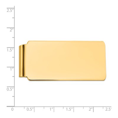 14K Yellow Gold Men's Money Clip, Polished & Engravable – view 4