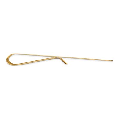 14K Yellow Gold Grooved Money Clip, Engravable – view 3