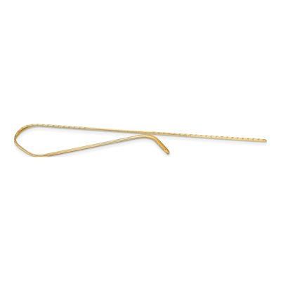 14K Yellow Gold Men's Engravable Diagonal Tie Bar – view 3