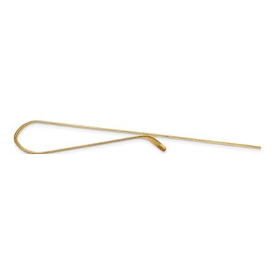 14K Yellow Gold Men's Engravable Oval Tie Bar – view 2