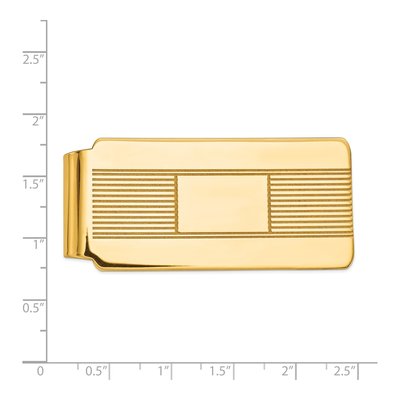 14K Yellow Gold Men's Engravable Money Clip – view 4